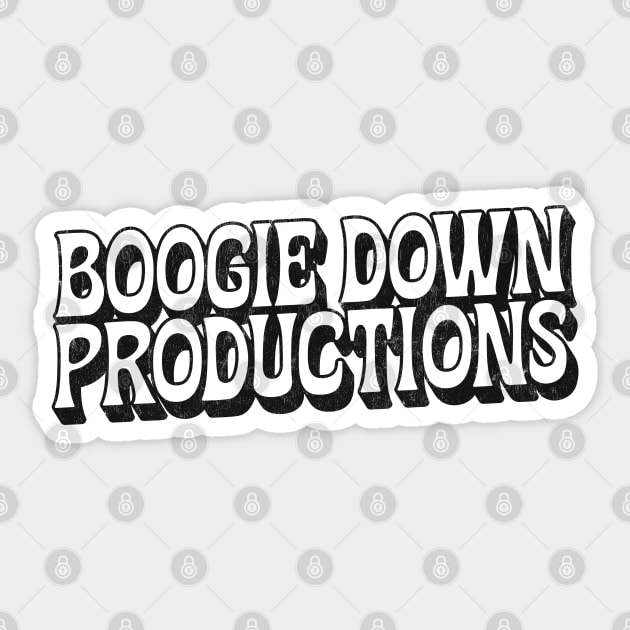 Boogie Down Productions // Retro Hip Hop Typography Design Sticker by DankFutura